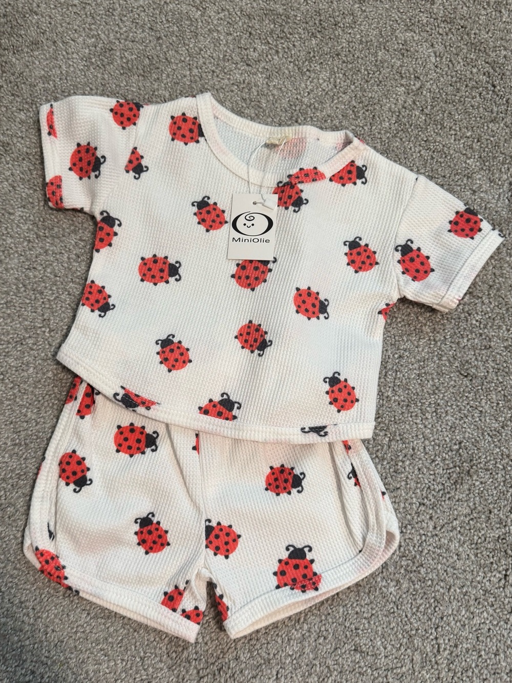 Mini Olie ladybug waffle set, 3-6 months, new with tags!!